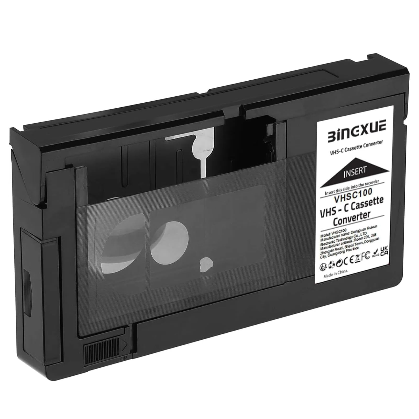 Adaptador de casete VHS C para videocámaras SVHS VHS-C a VHS, cintas compatibles de 12 mm, convertidor de casete VHS motorizado (no compatible con 8 mm / MiniDV / Hi8)