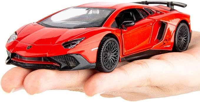 Modelo Lamborghini Aventador 1/36 Pull-Back Rojo miniatura 6