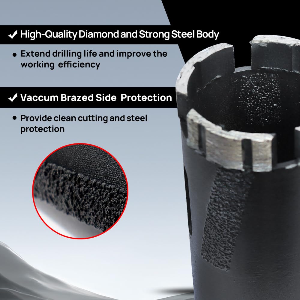 DT-DIATOOL Diamentowe wiertło 50 mm spawane laserowe piła do twardego granitu marmuru betonu