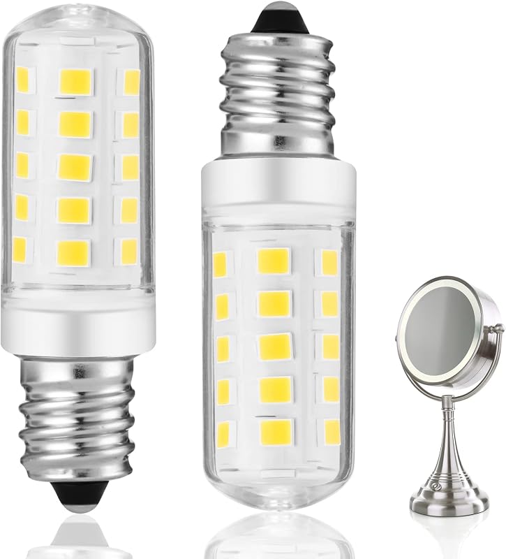Lâmpada LED tipo T regulável para espelho de maquiagem, 6000 K, base E26, Yucclim, pacote com 2