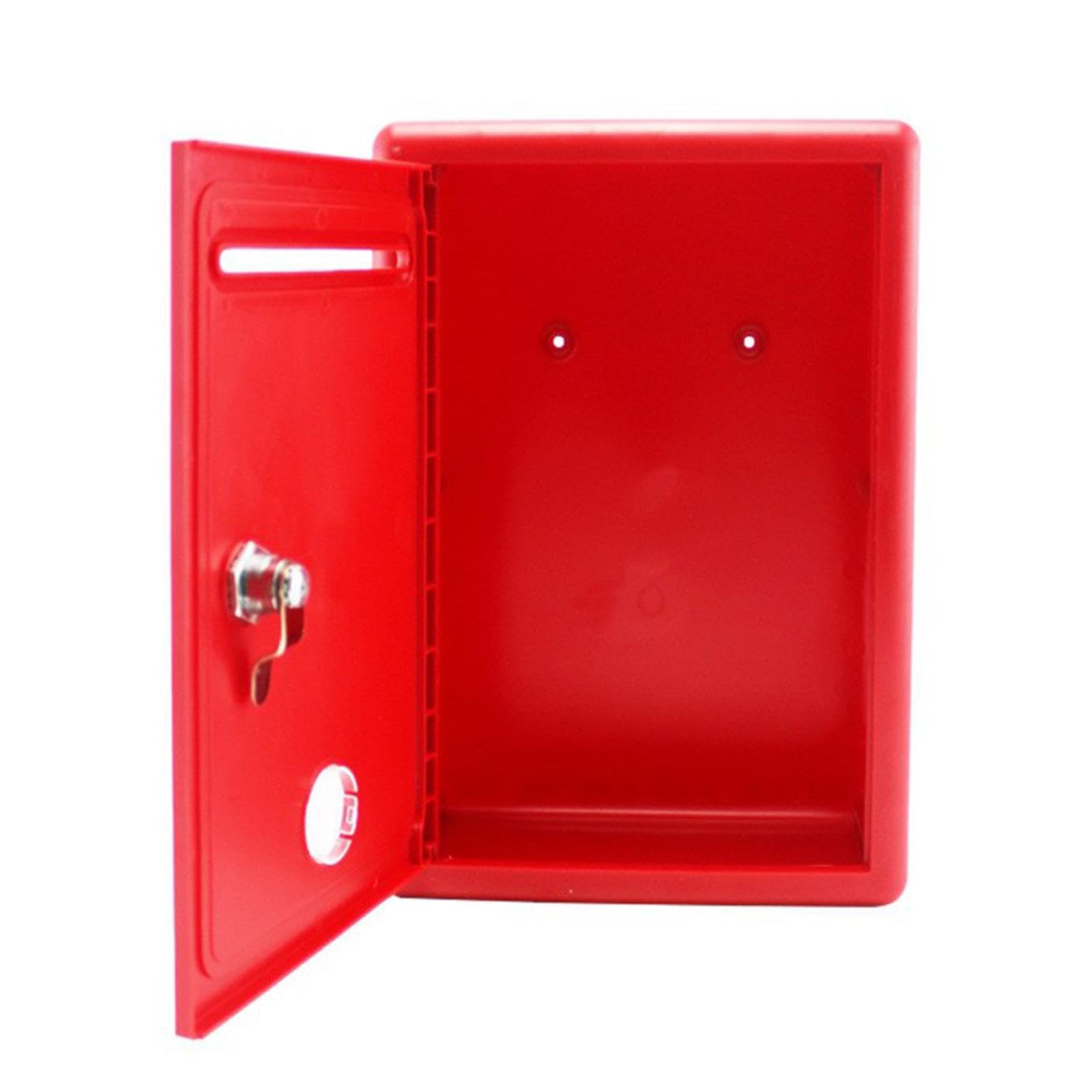 Robuster, abschließbarer Beschwerdekasten mit Sichtfenster, ideal für Büros, als Spendenbox oder wasserdichte Beschwerdebox, Rot