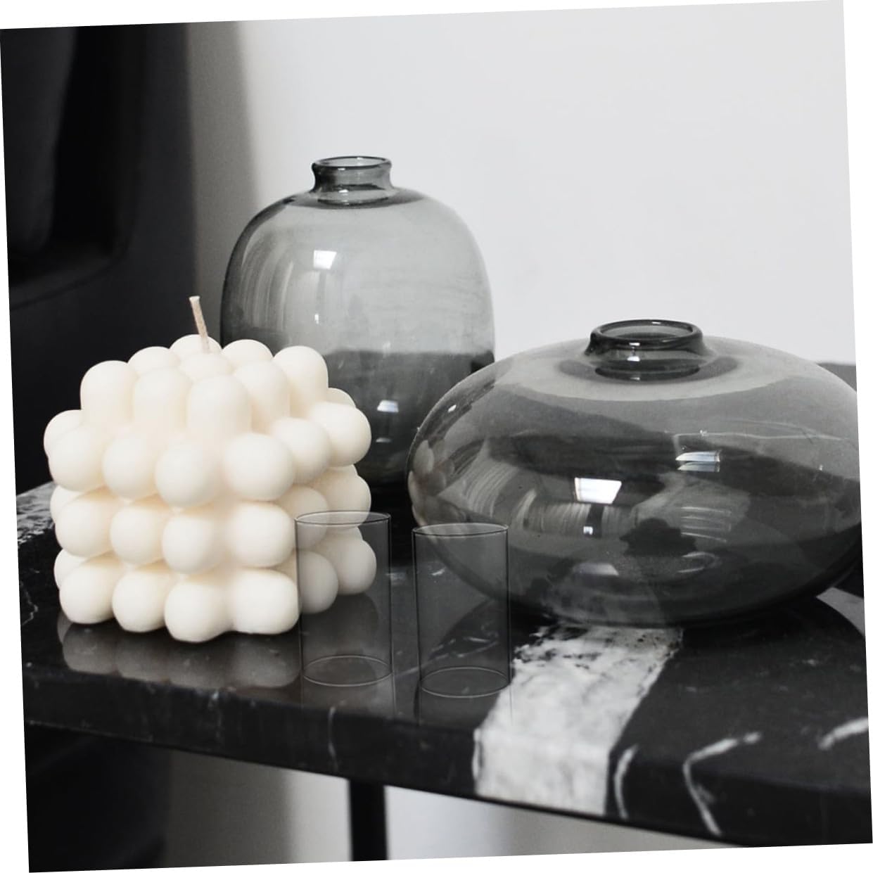 4Pcs Transparent Glass Candle Shades Elegant Candle Covers for Home Decor Smooth Surface Decorative Candle Holders for Various Styles Easy to Clean and Maintain