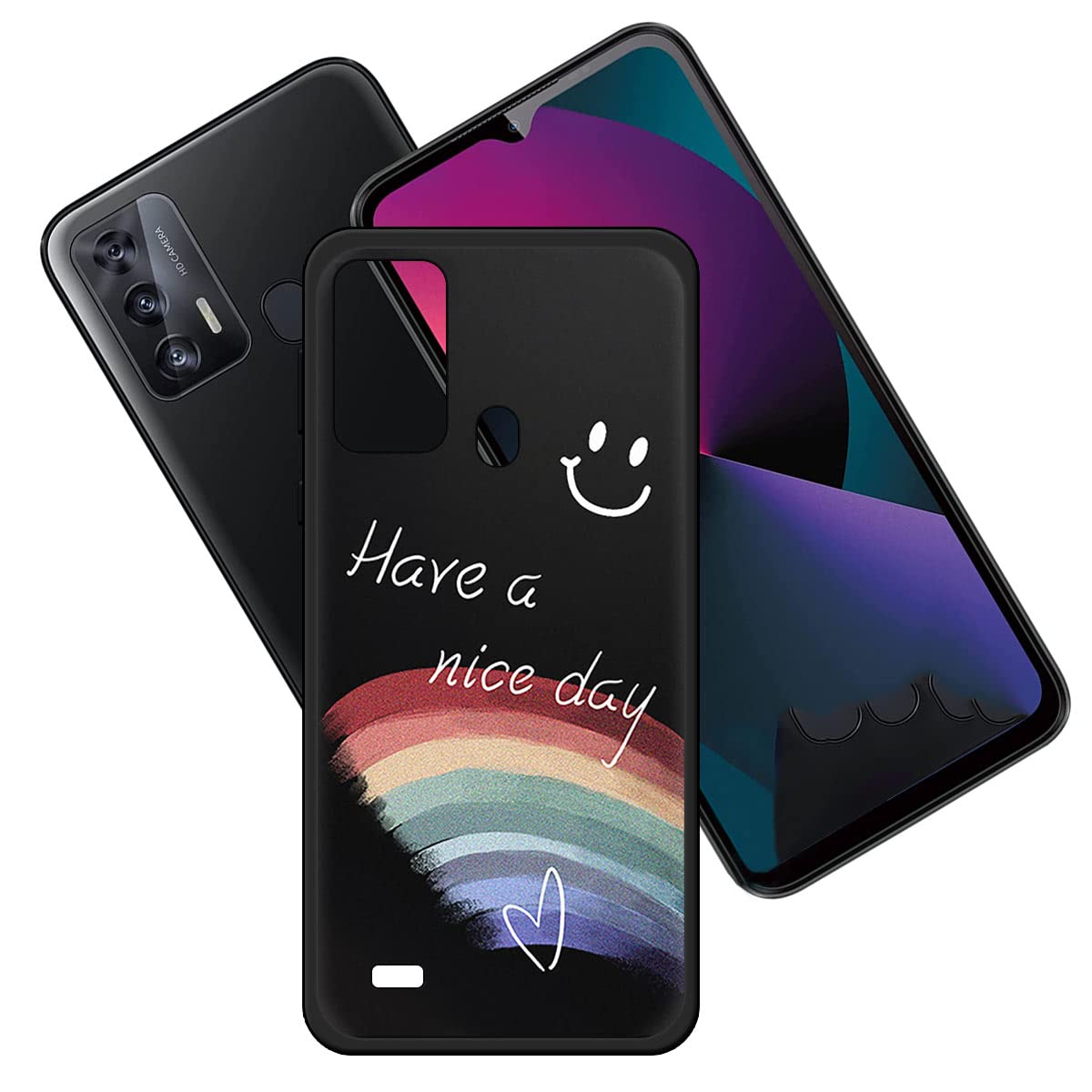 CAXKJE Black Personalizzata Custodia per Oukitel C5,con la Tua Foto,Immagine o Scritta Cover,Silicone Case Antiurto Bumper,per C5 Cover Personalizzata