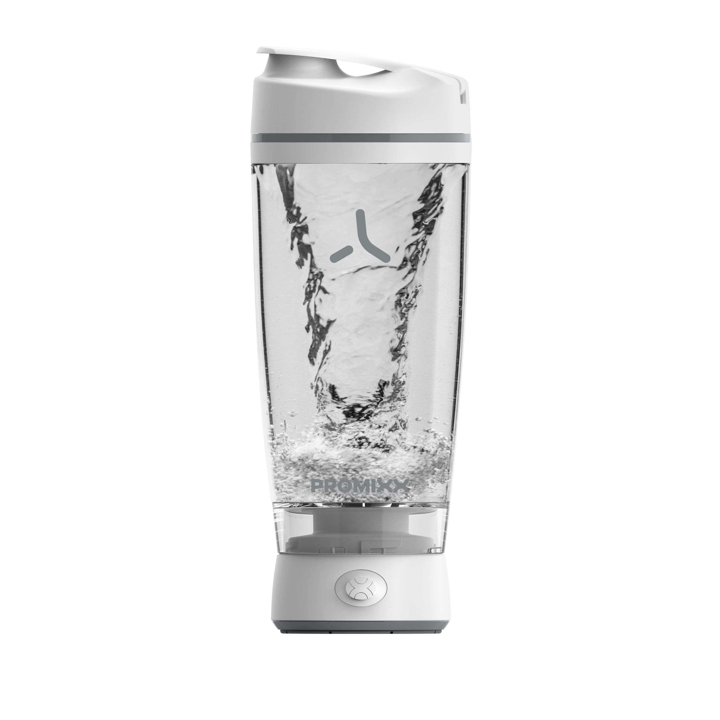 Promixx Original Shaker Bottle - Battery-powered for Smooth Protein Shakes - BPA Free, 20oz Cup (White)