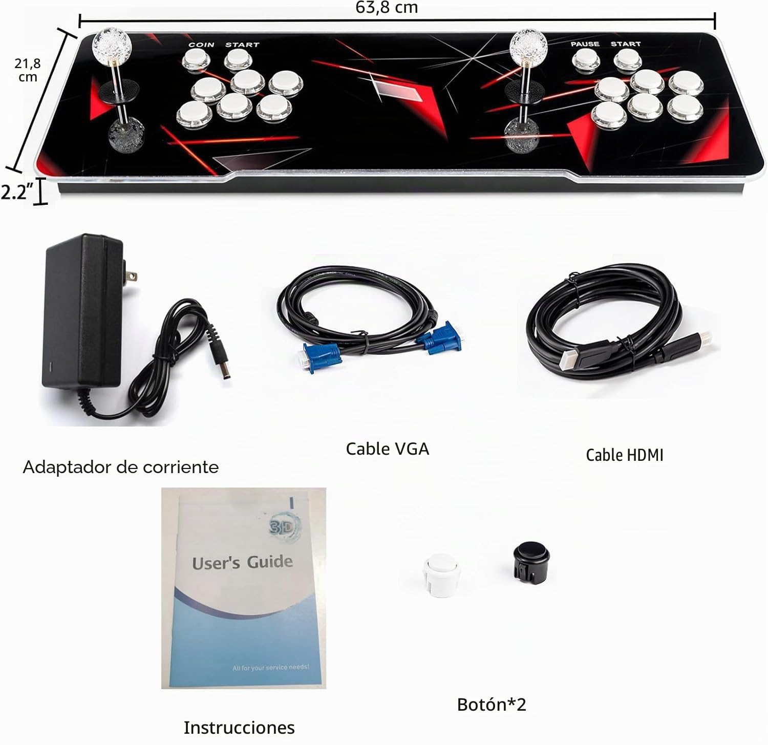 【 35000 juegos en 1 】 70S Caja de Pandora, consola de juegos arcade, máquina de juegos retro para PC y TV de casa, 2-4 jugadores, 1280X720, compatible con 3D, buscar/ocultar/guardar/cargar