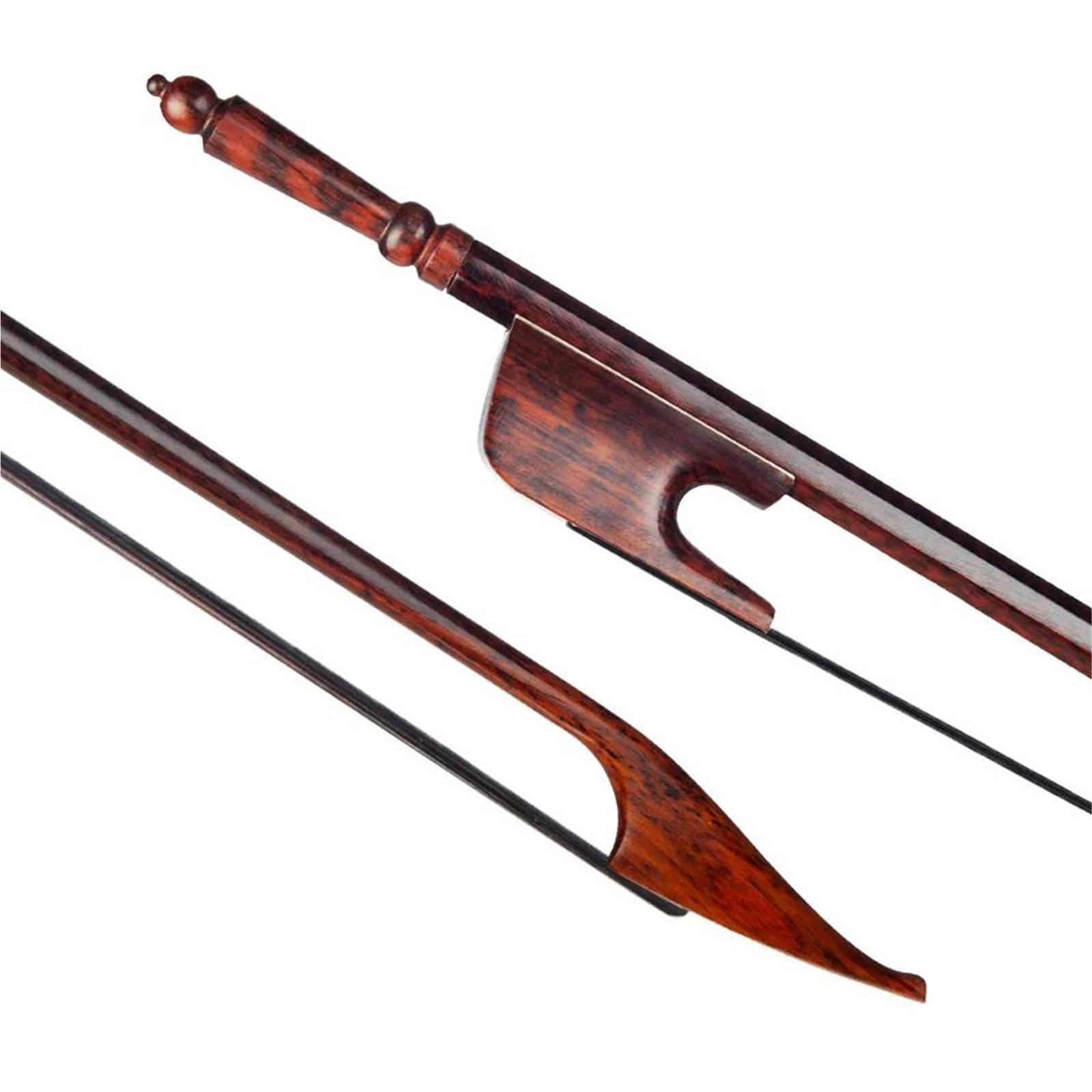 Geigenbogen 4/4 Violinbogen Schlangenholzstab Mit Schwarzer Rosshaar Langschraube Professionelle Leistung