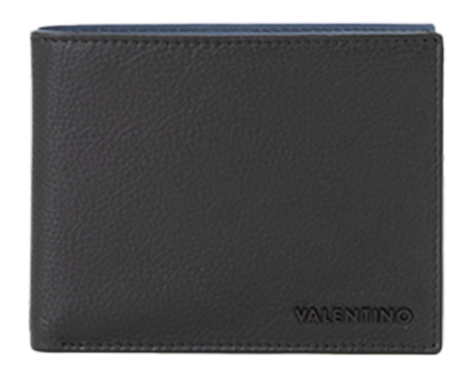 Valentino Leather Purse History Wallet Nero/Blu Black