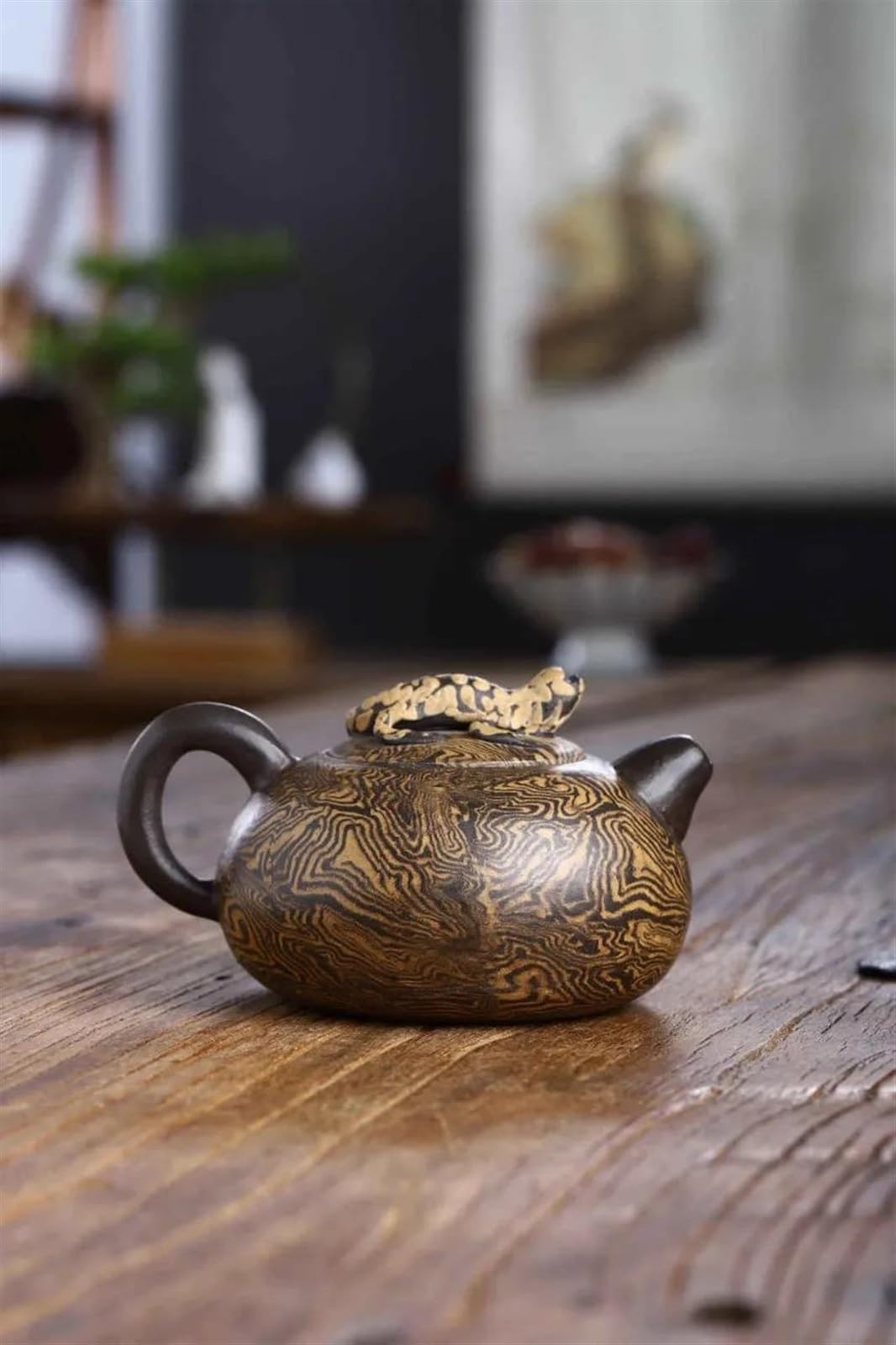 Zestaw do herbaty dla dorosłych Yixing Wood Grain Purple Sand Pot Home Outdoor Travel Bubble Teapot Czysty ręcznie robiony zestaw do herbaty Kung Fu Xishi Portable Tea Sets