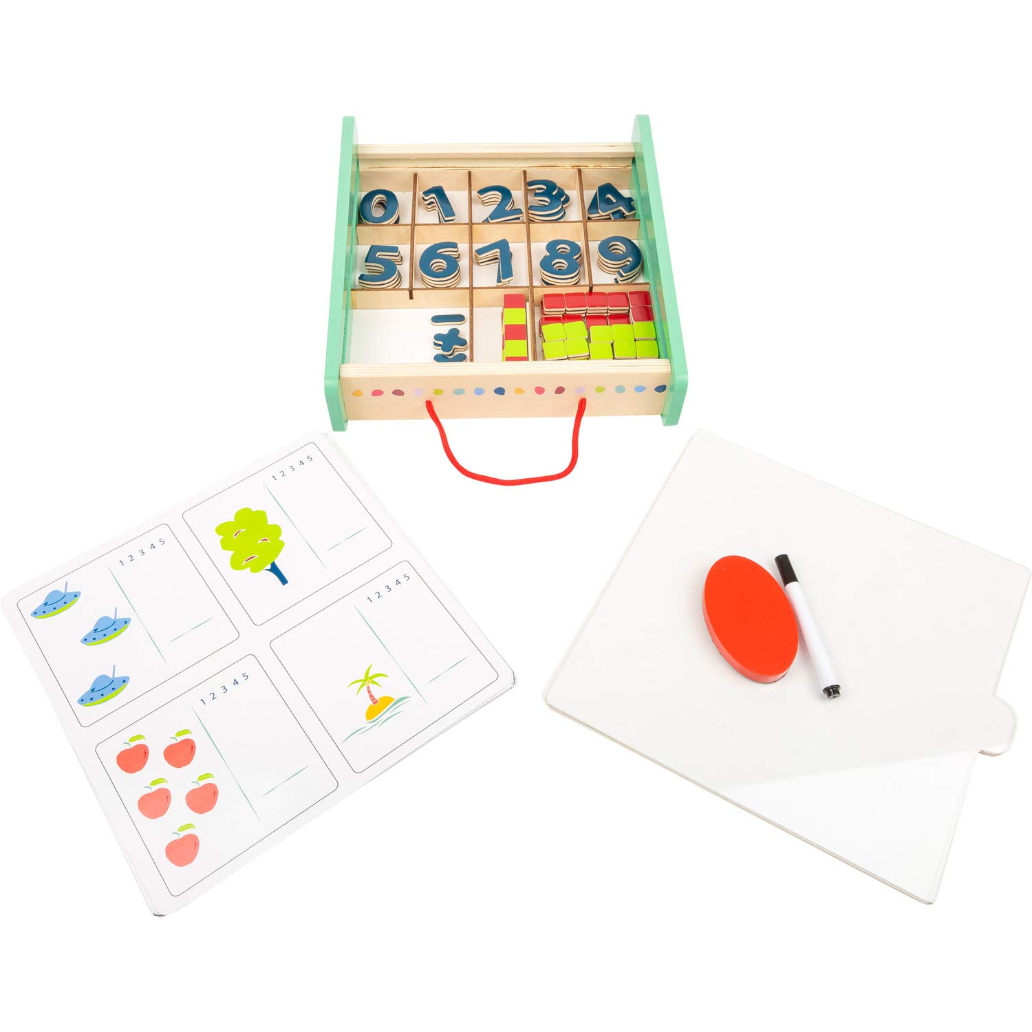 Small Foot Ábaco Educativo De Madera Con Cuentas De Colores – Aprende A Sumar Y Restar Hasta 10, Juguete Certificado FSC Para Niños De 6 Años