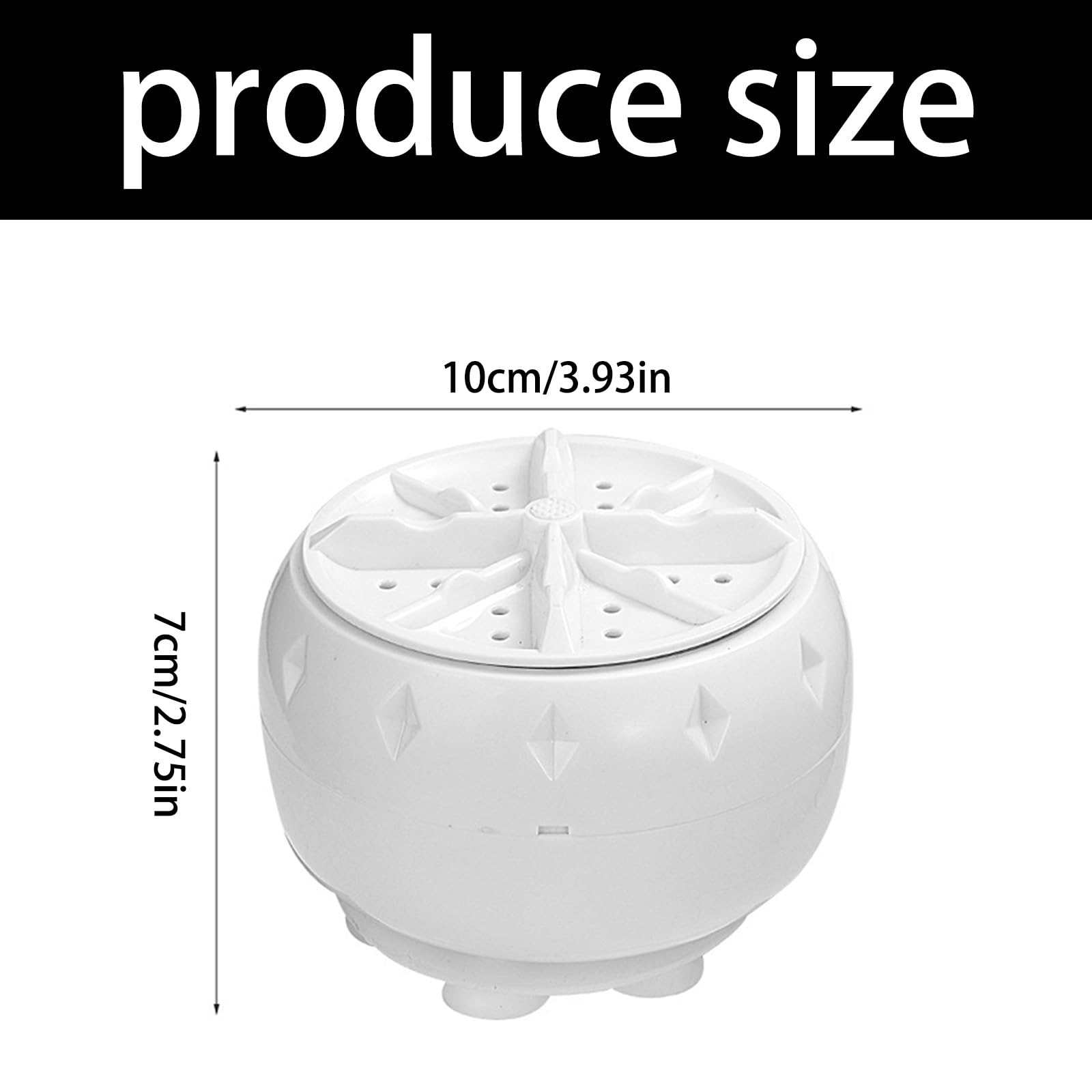 Elnwnnkc Portable Household Fruit and Vegetable Cleaning Gadget Electric Small Dishwasher Electric Cleaner ABS Texture for Plate Washing Machine — view 7