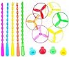 6 Playful Giant Flying Saucers - Giant UFO Propeller - Giant Pinwheel Toy