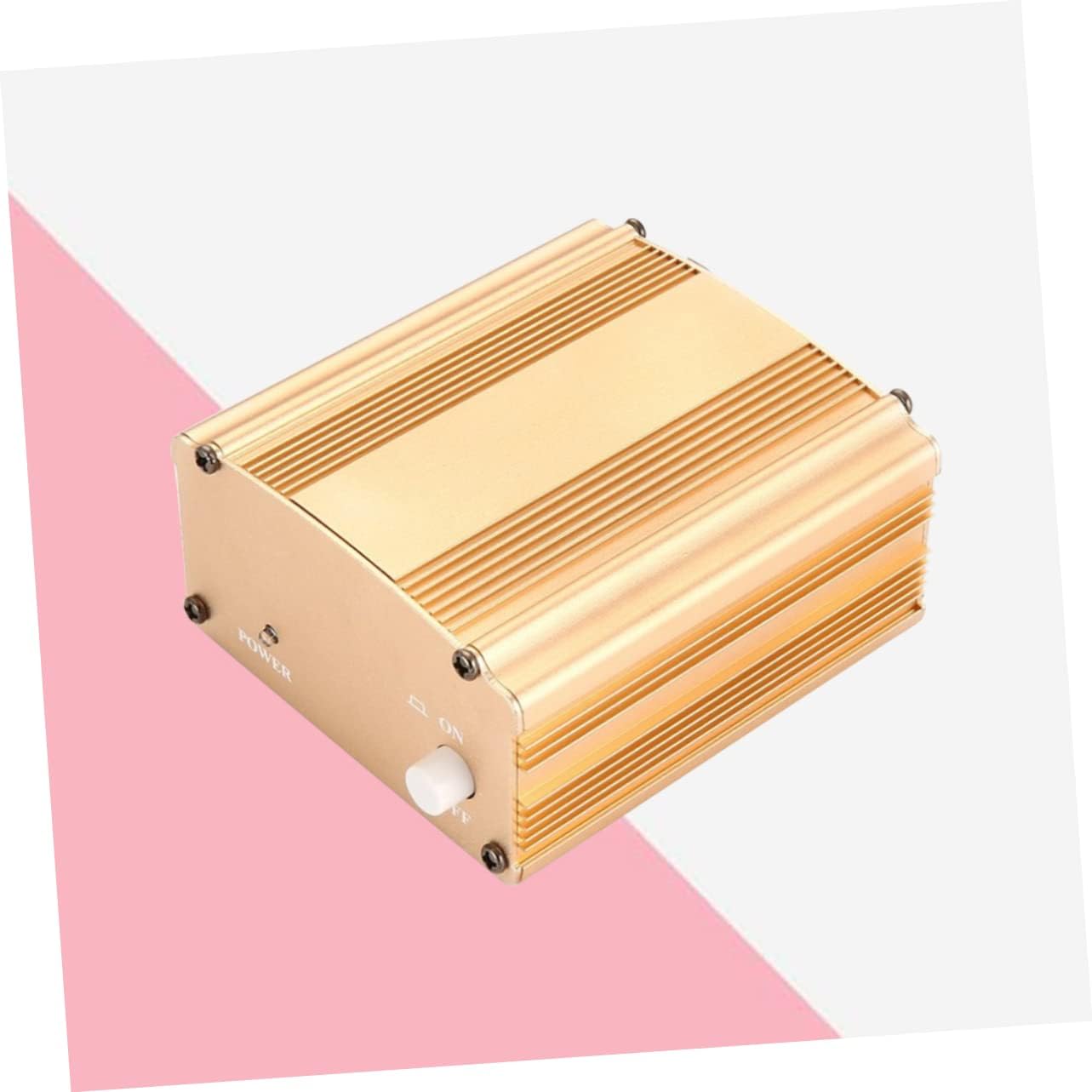 Operitacx USB Input Dc Supply for Condenser Microphone USB Powered Audio Adapter for Computer Recording and Broadcasting Gold Portable Mic Power Source Compatible with Studio and Streaming