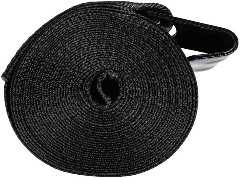 Mytee Products Winch Straps 4" x 30' Black Heavy Duty Tie Down w/Flat Hook WLL# 5400 lbs | 4 Inch Cargo Control for Flatbed Truck Utility Trailer (10 Pack) - Image 8