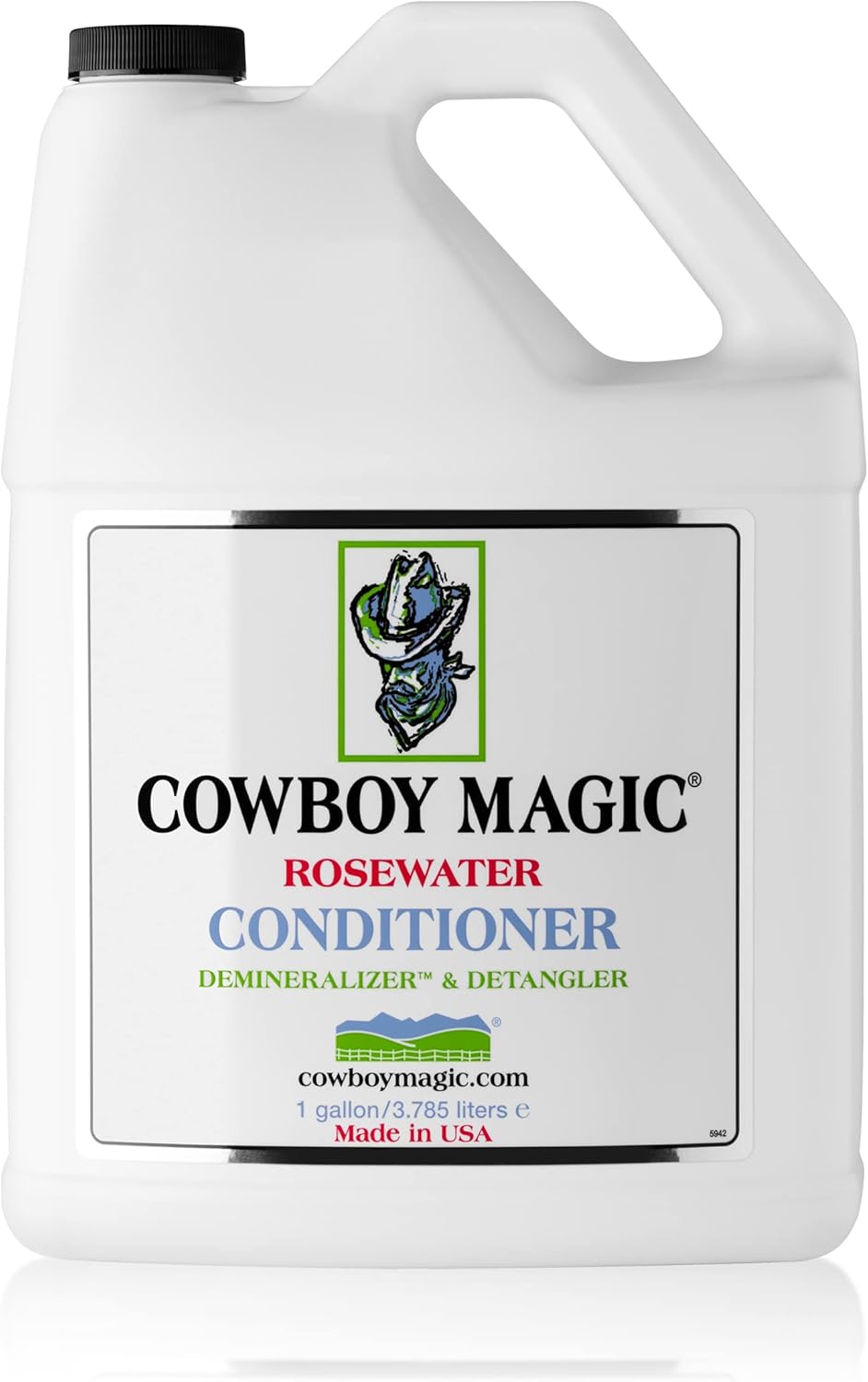 Cowboy Magic Rosewater Conditioner Gallon Rosewater Herbal Blend Leaves Hair Smooth and Silky