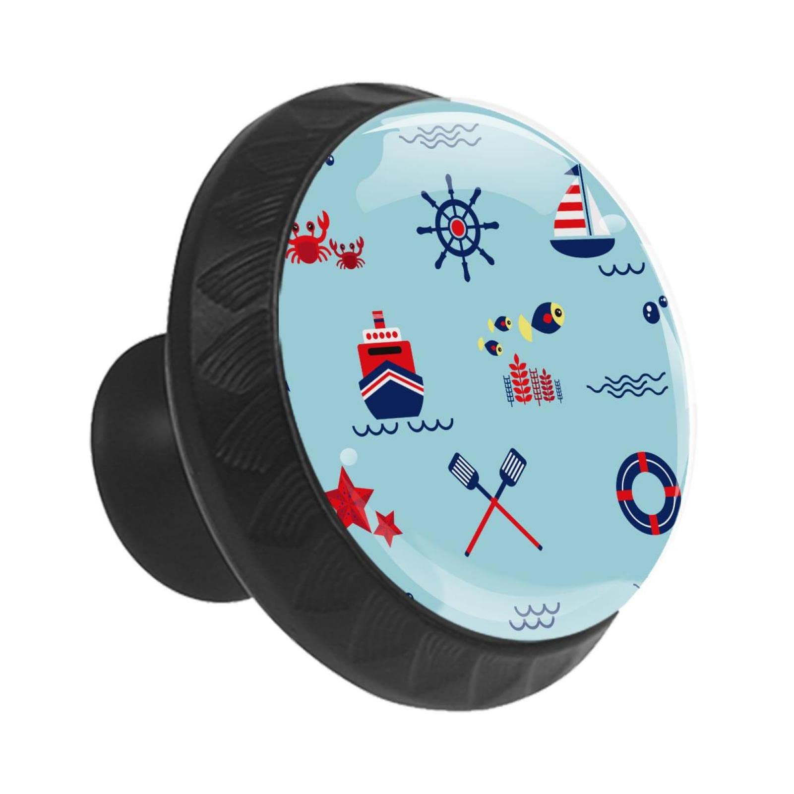 Boutons pour armoires et tiroirs nautiques (Lot de 12 poignées voilier)