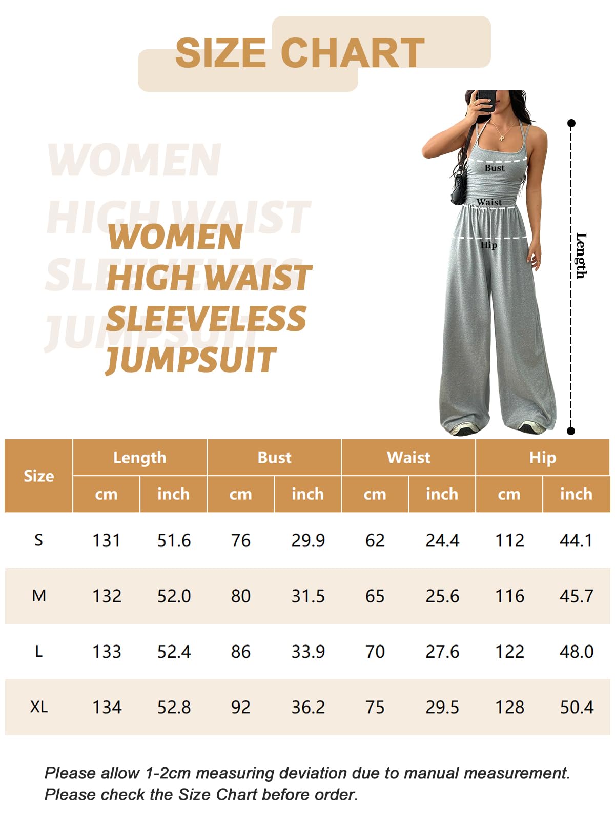 LIAMERHE Tuta Intera Donna Elegante Salopette Estiva Sexy Schiena Scoperta Pantaloni Larghi Vita Alta Tutine Lunga Casual Monopezzo Jumpsuit Playsuit per Cerimonia Party Spiaggia Mare Moda