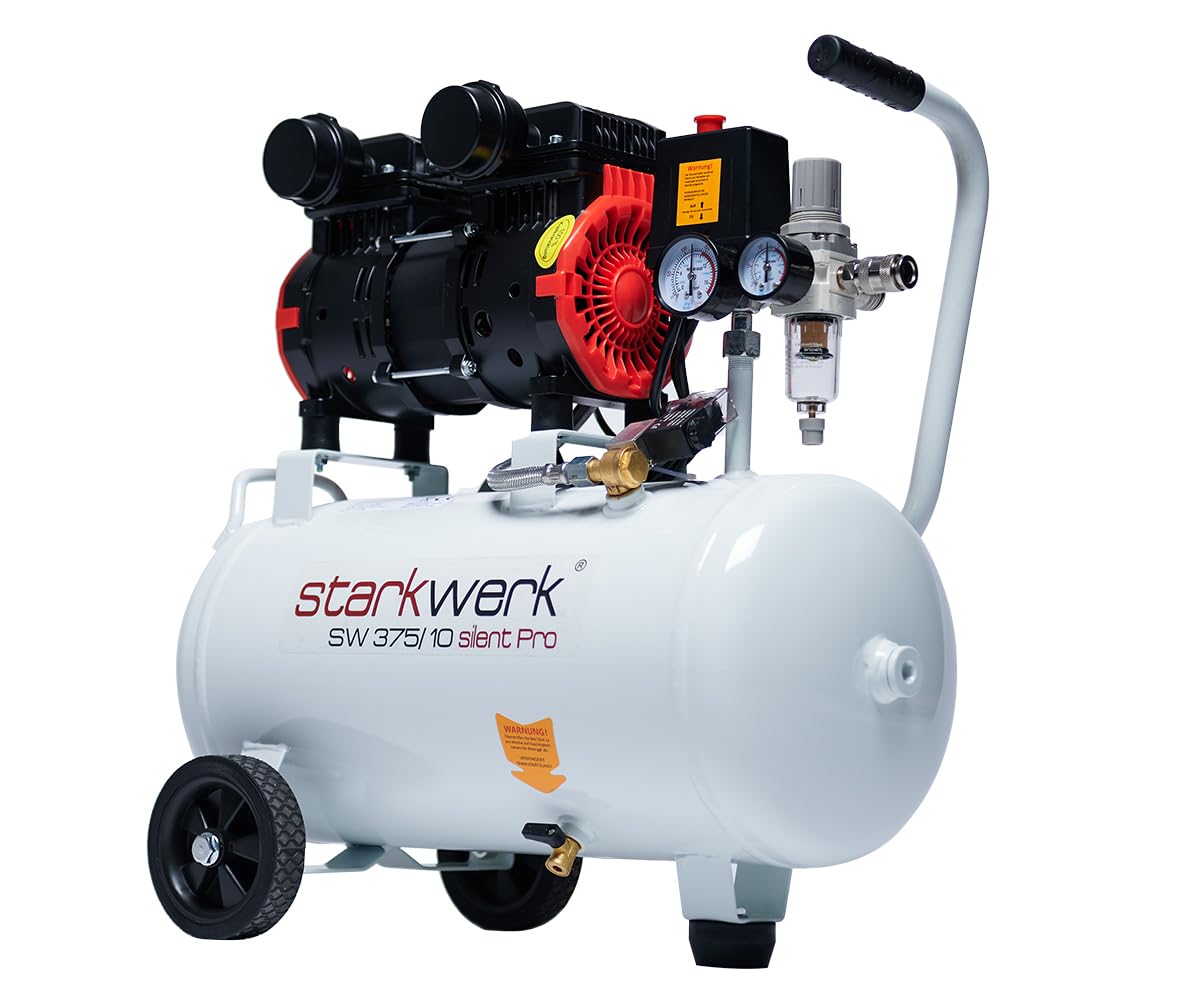  Flüsterkompressor Druckluftkompressor Silent SW 375/10 Pro inklusive Druckminderer und Wasserabscheider
| Flüsterkompre