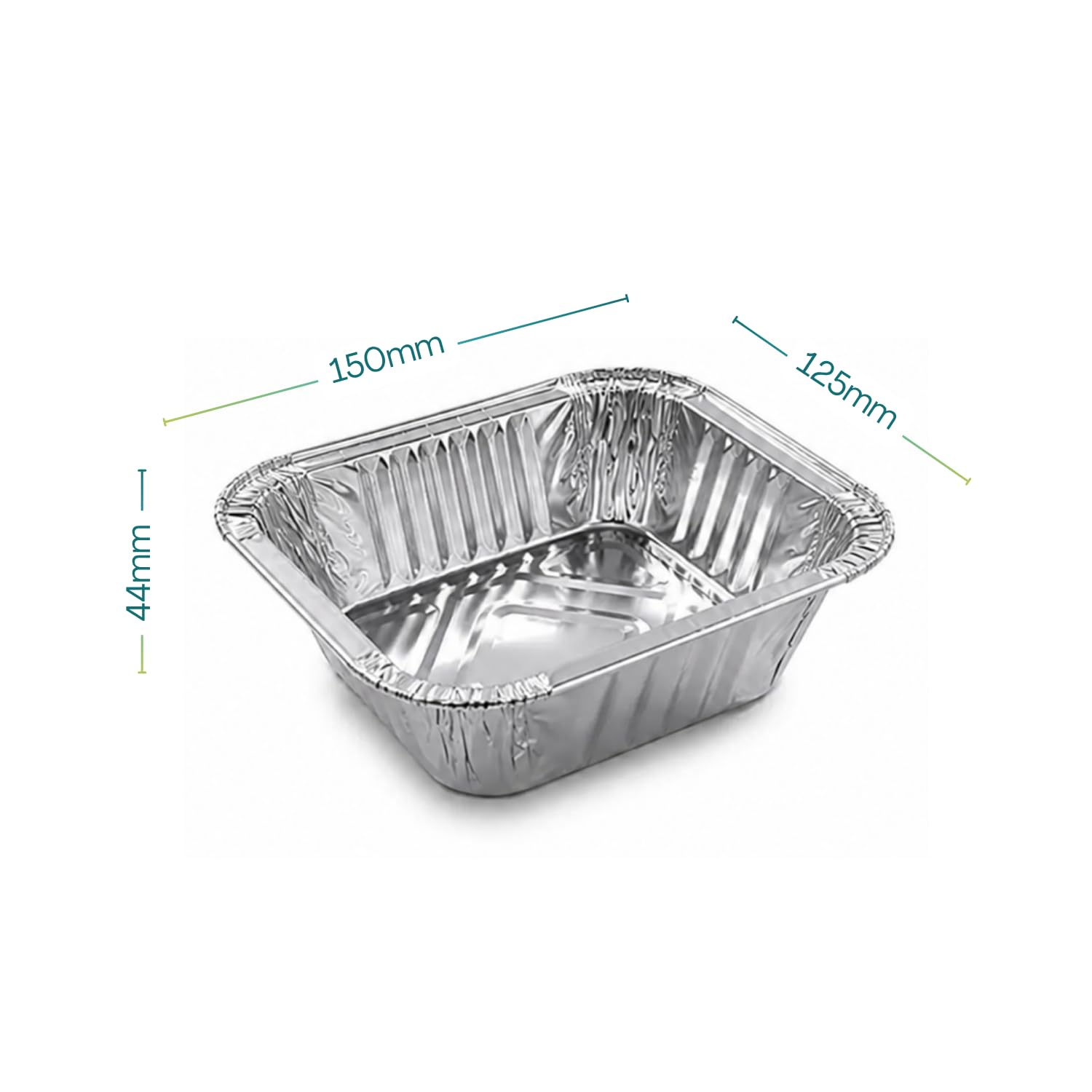 VIRSUS 500 Vaschette in Alluminio 1 Porzione R10G Rettangolari Argentate per Alimenti vaschette USA e Getta, perfette per teglie in Alluminio per Takeaway