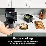 Ninja Air Fryer, 8 QT DoubleStack 2-Basket, Space Saving Design, Cooks 2lb Chicken Wings, Feeds up to 6 People, 6-in1 Air Fryer, Roast, Bake & More, Easy to Clean, Dishwasher Safe Parts, Black, SL201