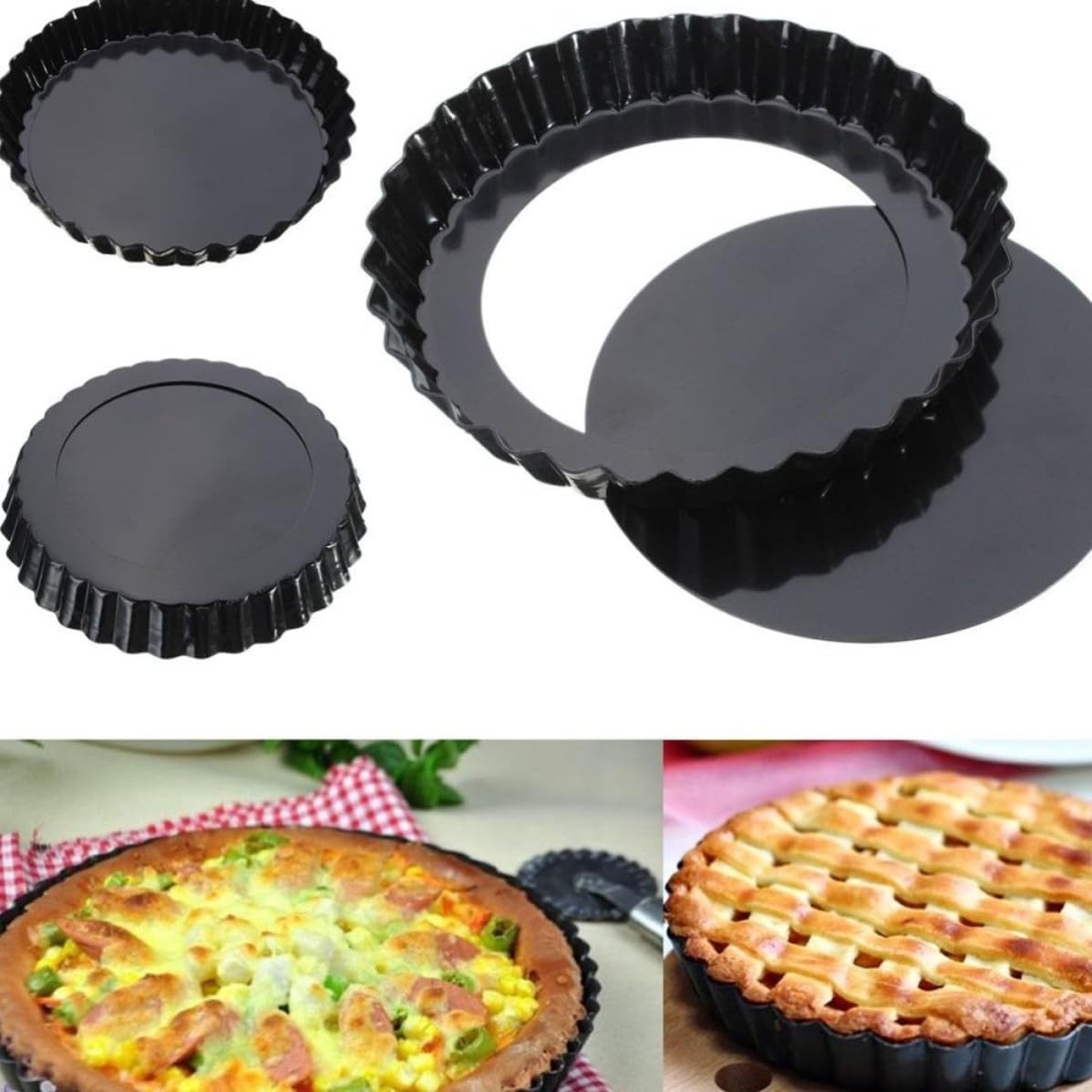 TOYANDONA 2pcs Nonstick Cake Mold Pan for Baking Coffee and Birthday Cakes