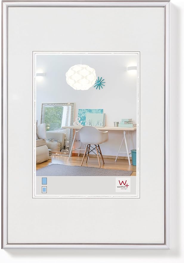 walther design Marco de fotos plata 30 x 45 cm Marco de plástico New Lifestyle KV045S
