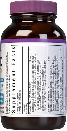 Miniatura 2 de Bluebonnet Nutrition Probiótico y prebiótico, 30 mil millones de UFC por porción, apoya el sistema inmunológico y ayuda en la salud digestiva, sin