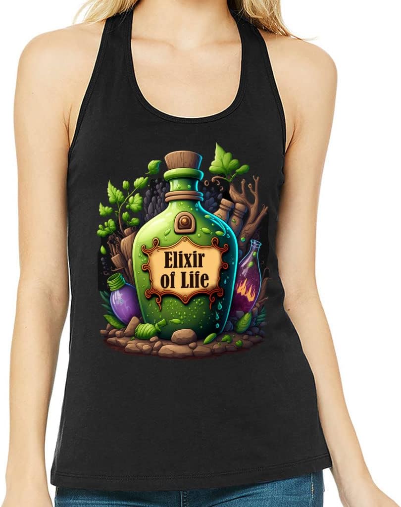 Elixir of Life Women's Racerback Tank - Fantasy Tank Top - Beautiful Workout Tank