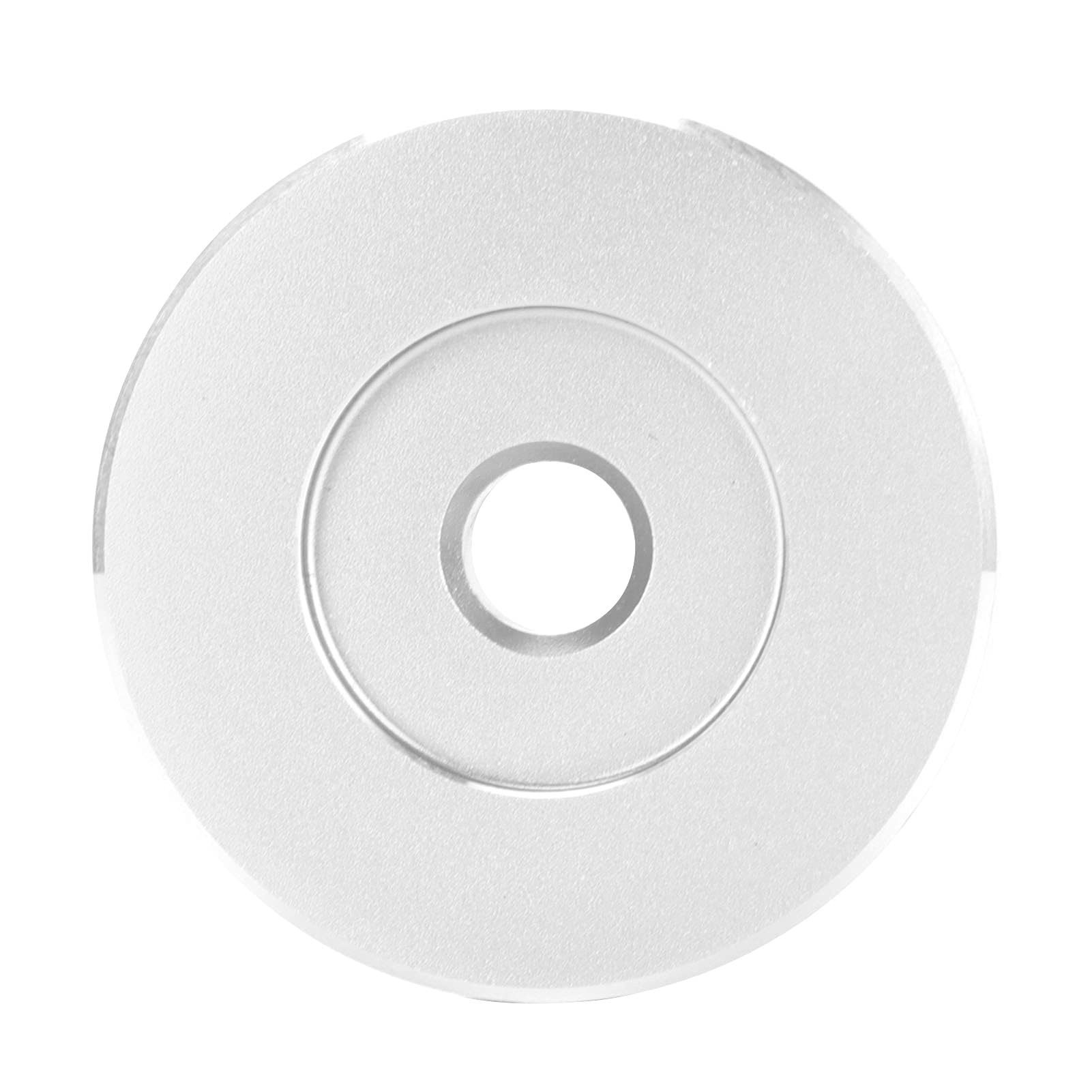 Adattatore per 45 Giri/min, Morsetto per Dischi con Foro Grande 38mm x 8mm Alluminio per Giradischi 7 Pollici (Silver)