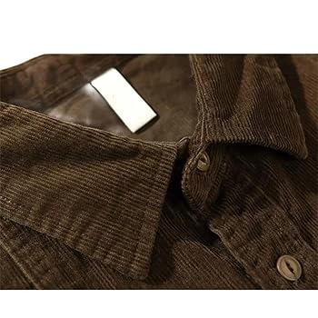 Amazon.com: Men's Lapel Corduroy Cotton Casual Patchwork