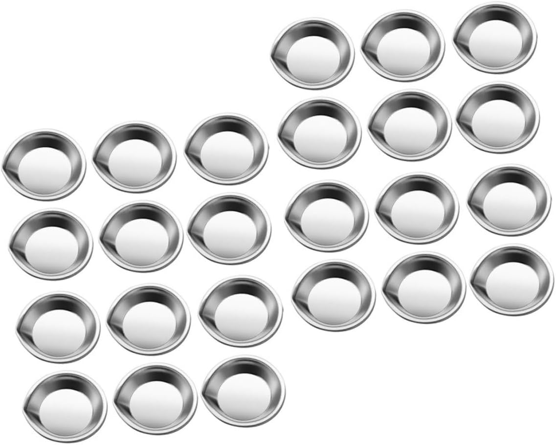 CALLARON 30pcs Stainless Steel Color Mixing Palette Practical Paint Plate for Watercolor Easy to Clean Lightweight Mixing Tray for Artists Boys and Girls Crafts and