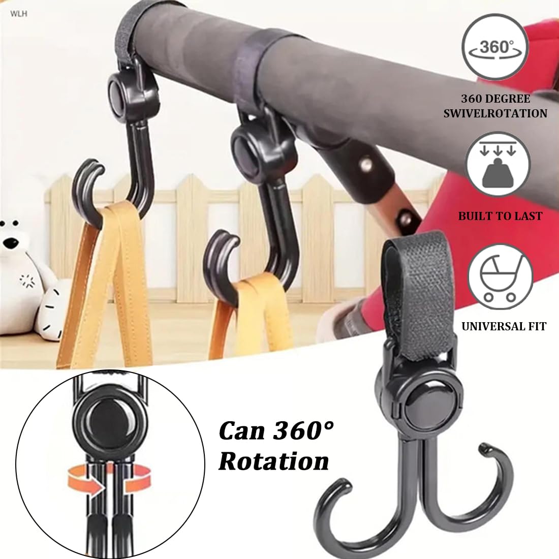 4 Pcs Copriruota per Passeggino Copriruota in Tessuto Oxford, Copertura Protettiva Per Passeggino, Accessori per Passeggino, Coperture Di Protezione Ruote Antipolvere con Agganciare