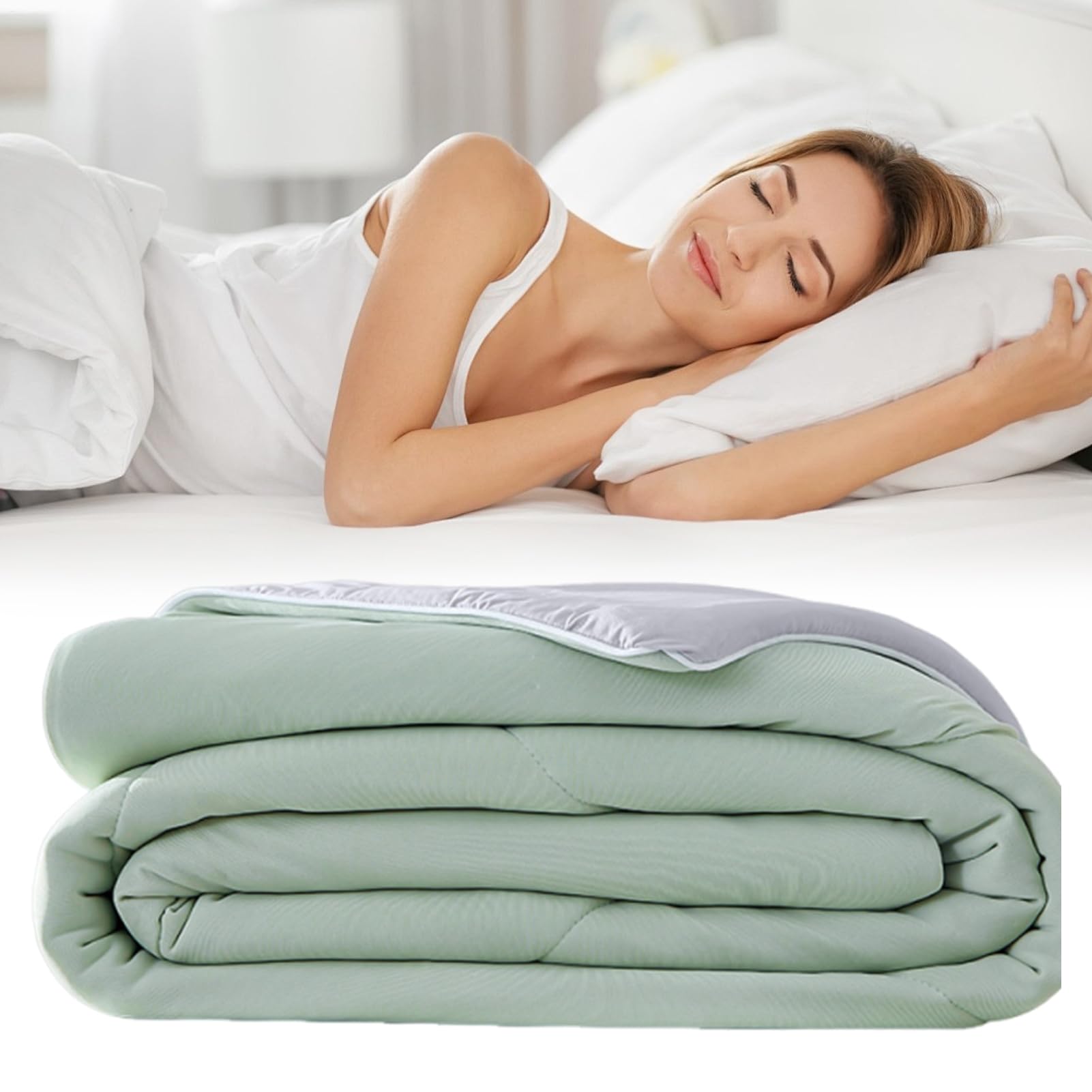 Coperta Rinfrescante Coperta Termica | Doppia Faccia Leggera per Sudorazione Notturna Casa Viaggio Campeggio Soggiorno