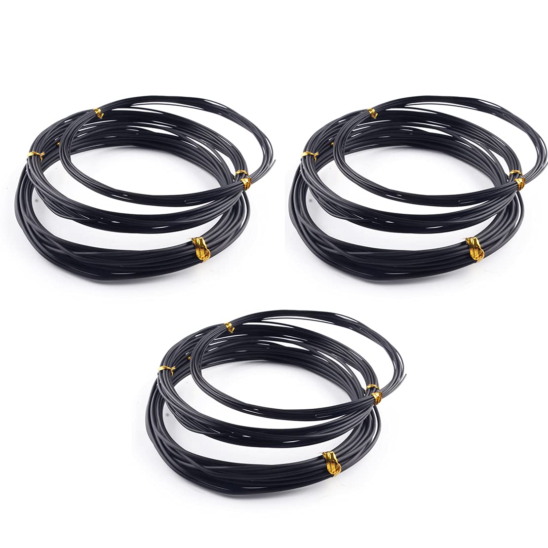 9 Rolls Bonsai Anodized Aluminum Training Styling Tree Craft Florist Wire with 3 Sizes