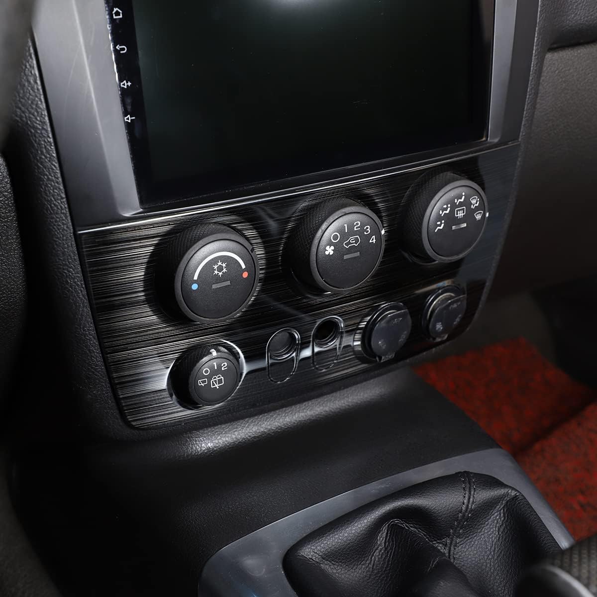 PIUGILH Center Console Panel Trim Compatible with Hummer H3 2005 2006 2007 2008 2009 Accessories, Center Console Navigation Panel Frame Cover
