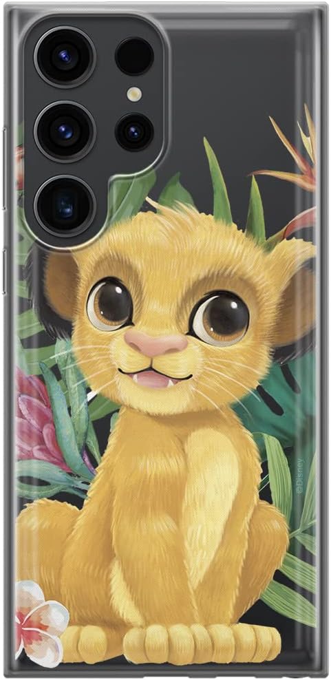 ERT GROUP Mobile Phone case for Samsung S23 Ultra Original and Officially Licensed Disney Pattern Simba & Friends 004 optimally adapted to The Shape of The Mobile Phone, Partially Transparent