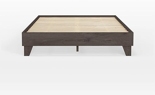 Miniatura 6 de Base de cama, fabricada en EE. UU. con 100% madera de pino norteamericano, base sólida para colchón con tablillas de pino prensado, instalación sin