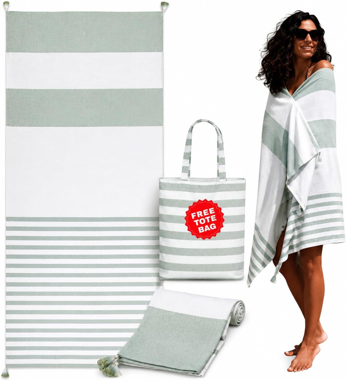 Folkulture Beach Towels Oversized 40x72 inch with Tote Bag,Toallas De Playa