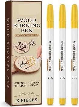 2026 new Wood Burning Marker Pen, Scorch Marker for DIY Wood Crafts, Personalized Signs, Ornaments, Furniture, Home Decor, and Safe Flame-Free Pyrography Projects