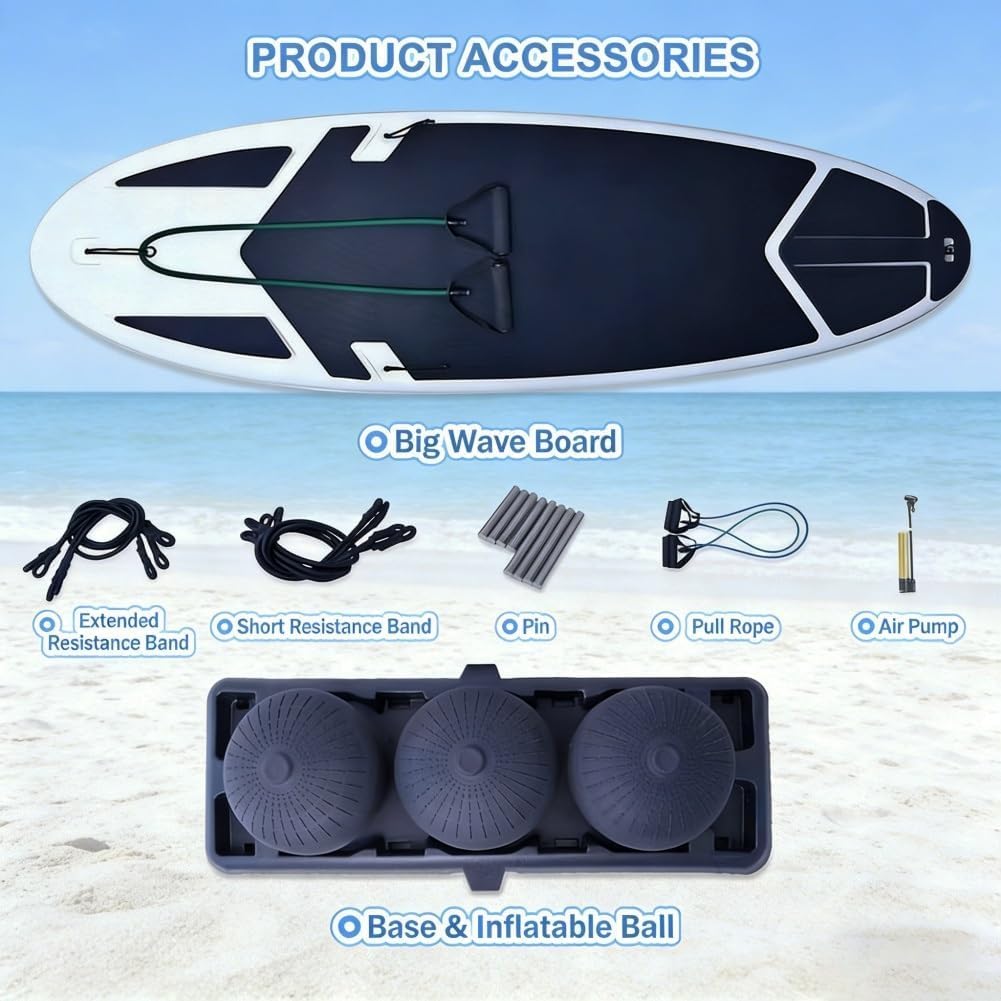 Balance Board Trainer, simulatore di surf indoor, macchina per allenamento surf per palestra domestica e miglioramento della forza del core