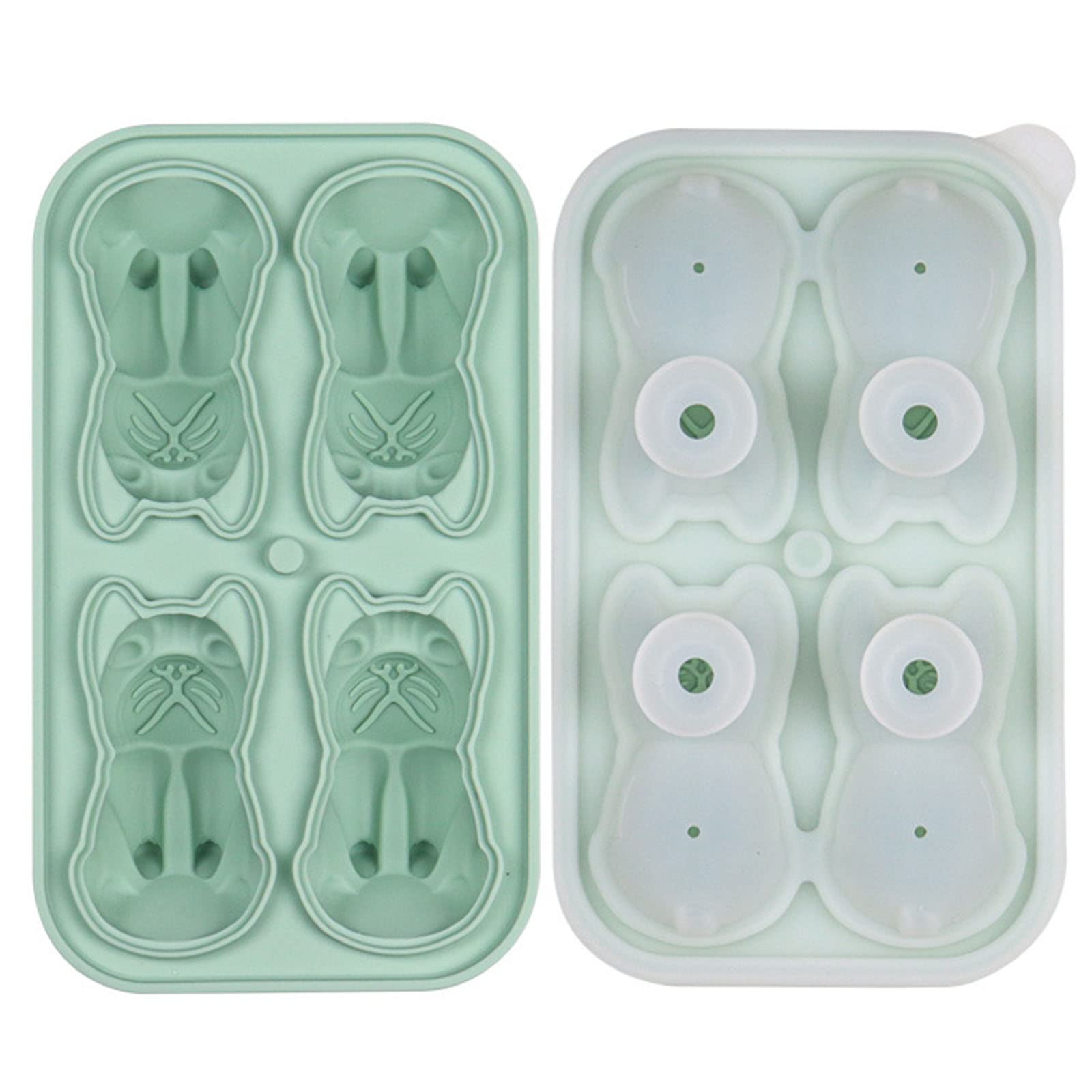 Tsophreniq Cube Tray Funny Shape Silicone Sphere Ice Mold 3D Stackable Large Cube for Cocktail Ice Tray