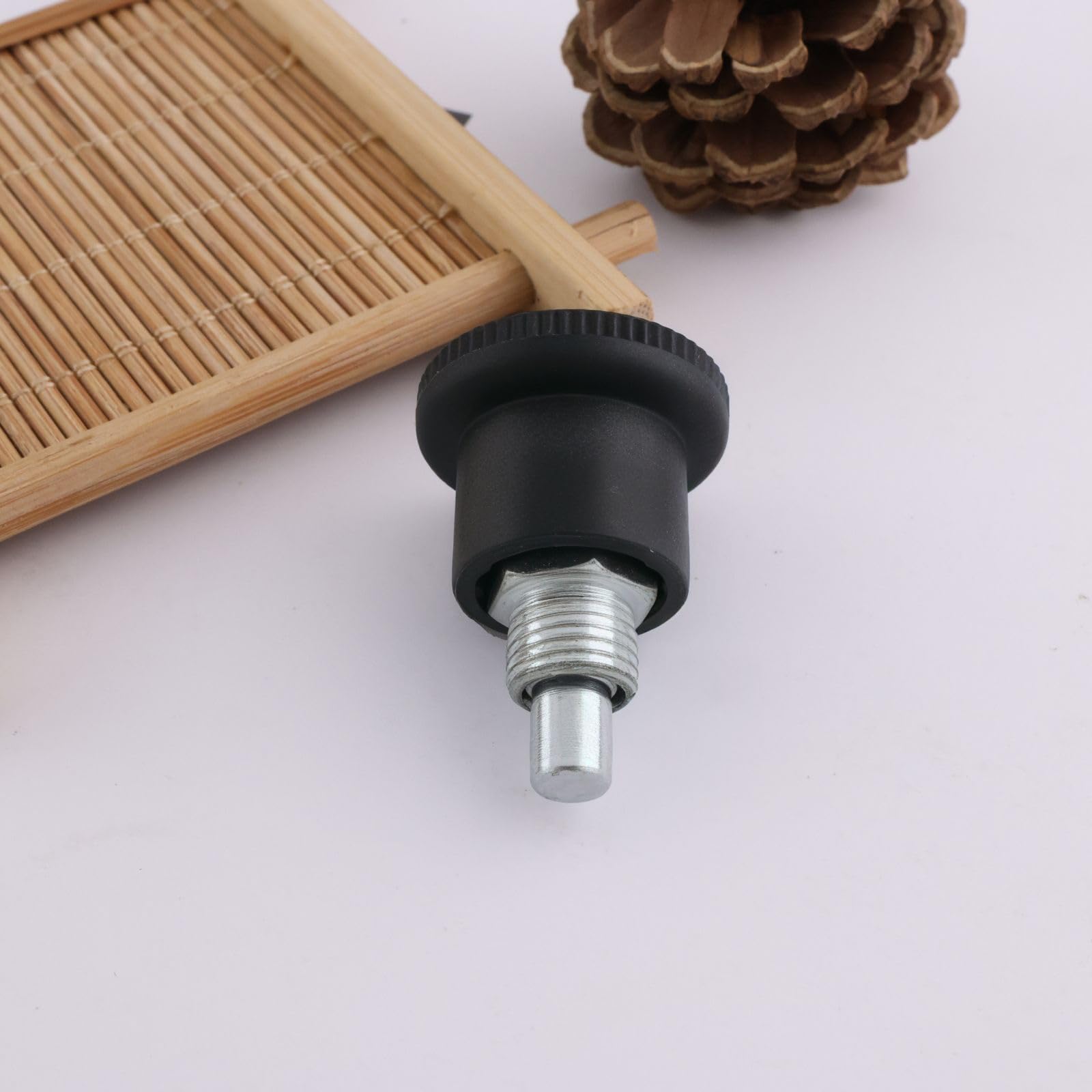 2 Pernos de Bloqueo de Mini Rejilla con Botón de Plástico Adecuados para Muebles de Equipos Deportivos Y de Fitness Equipos Médicos (M10 X 1,0 Mm)