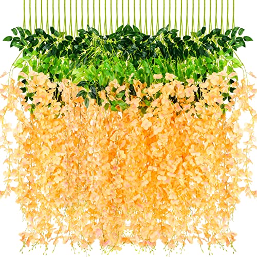 108 Pack 43.2 in/ 3.6 ft Artificial Fake Wisteria Hanging