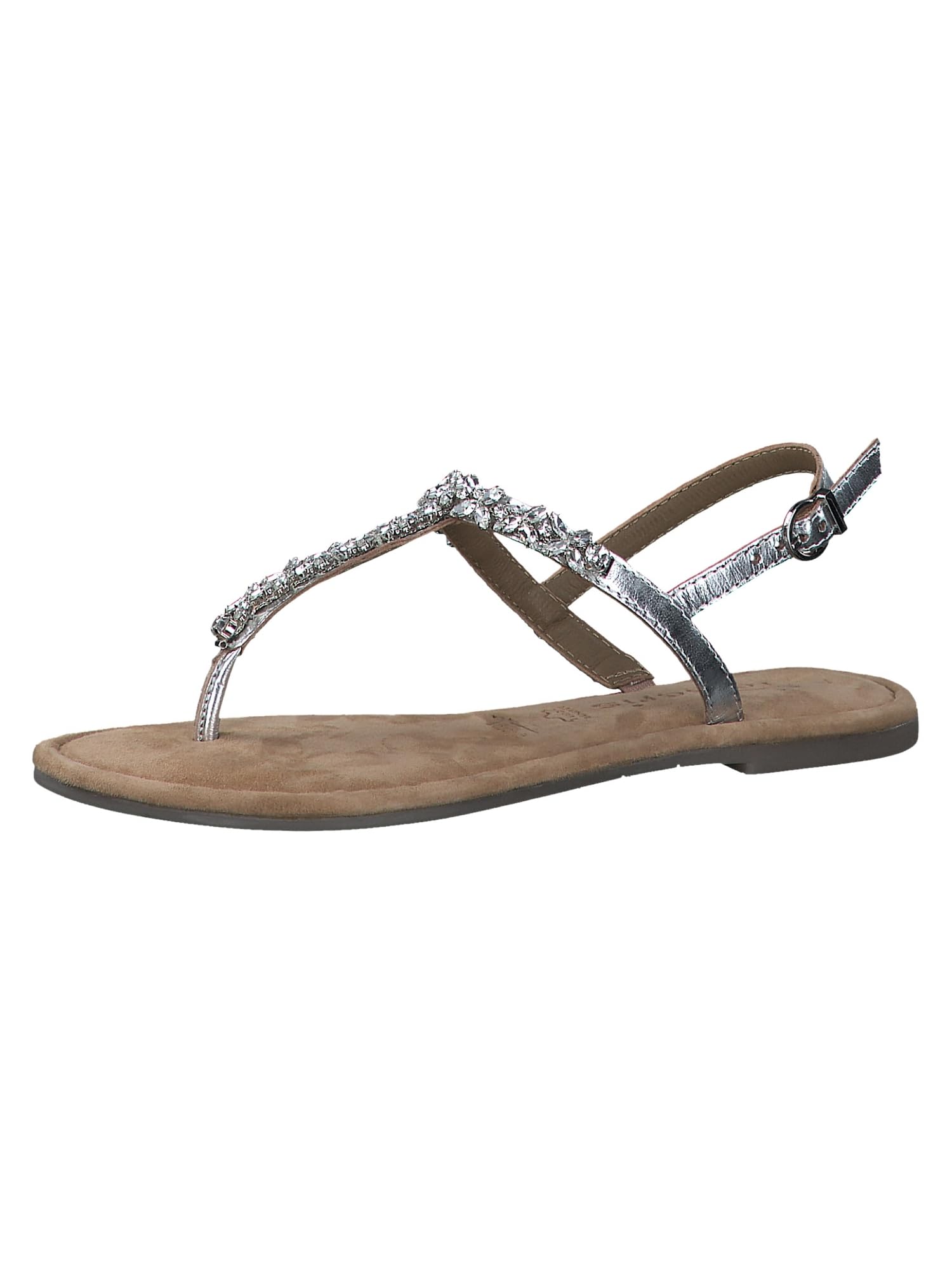 Tamaris Women's 1-28190-42 Toe Separator Sandals, silver, 3.5 UK