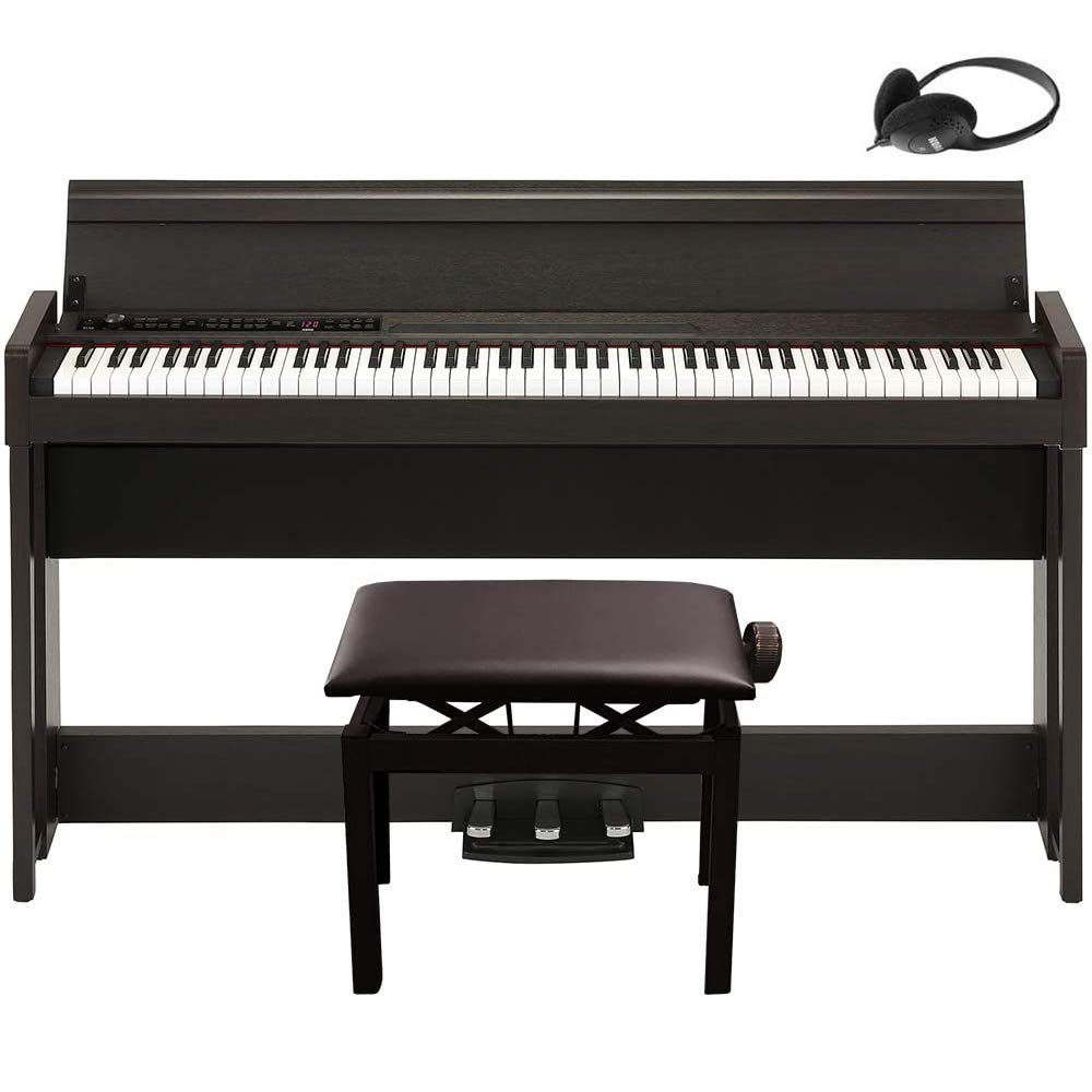Amazon | KORG電子ピアノ C1 Air ブラウン ヘッドホン付属 椅子セット