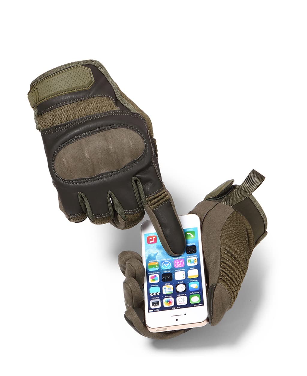 Entrenamiento al Aire Libre Deportes Escalada Tiro Caza Equitación Guantes de Dedo Completo (Color : Blue,White, Size : Medium)
