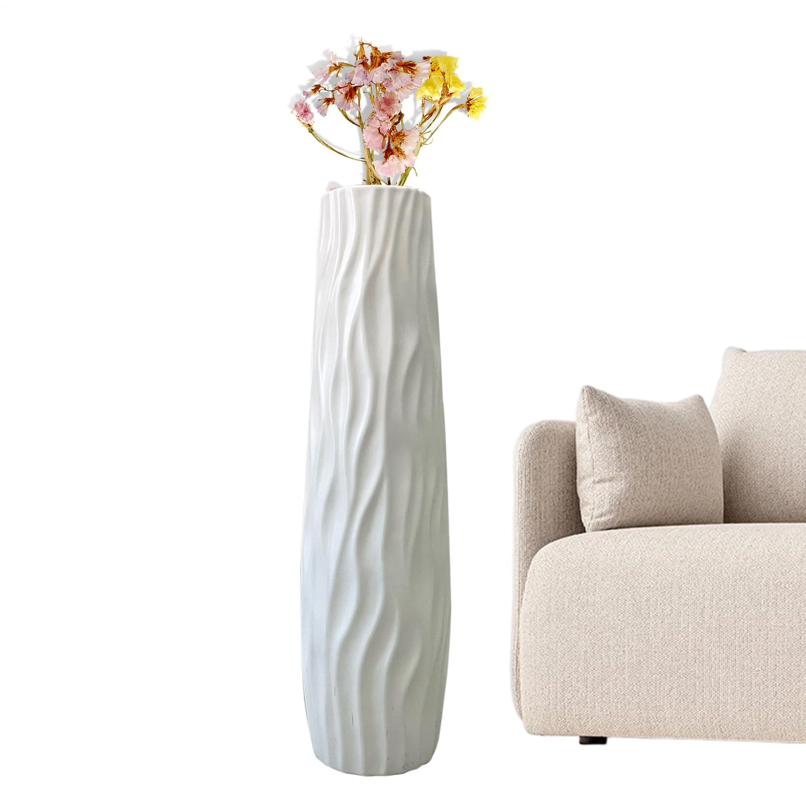 Nbbwwu Tall Vase Decorative Floor Vase 23 Inch Modern Vase Home Decor Large Modern Centerpieces for Wedding Farmhouse Home Workplace Kitchen Living Room