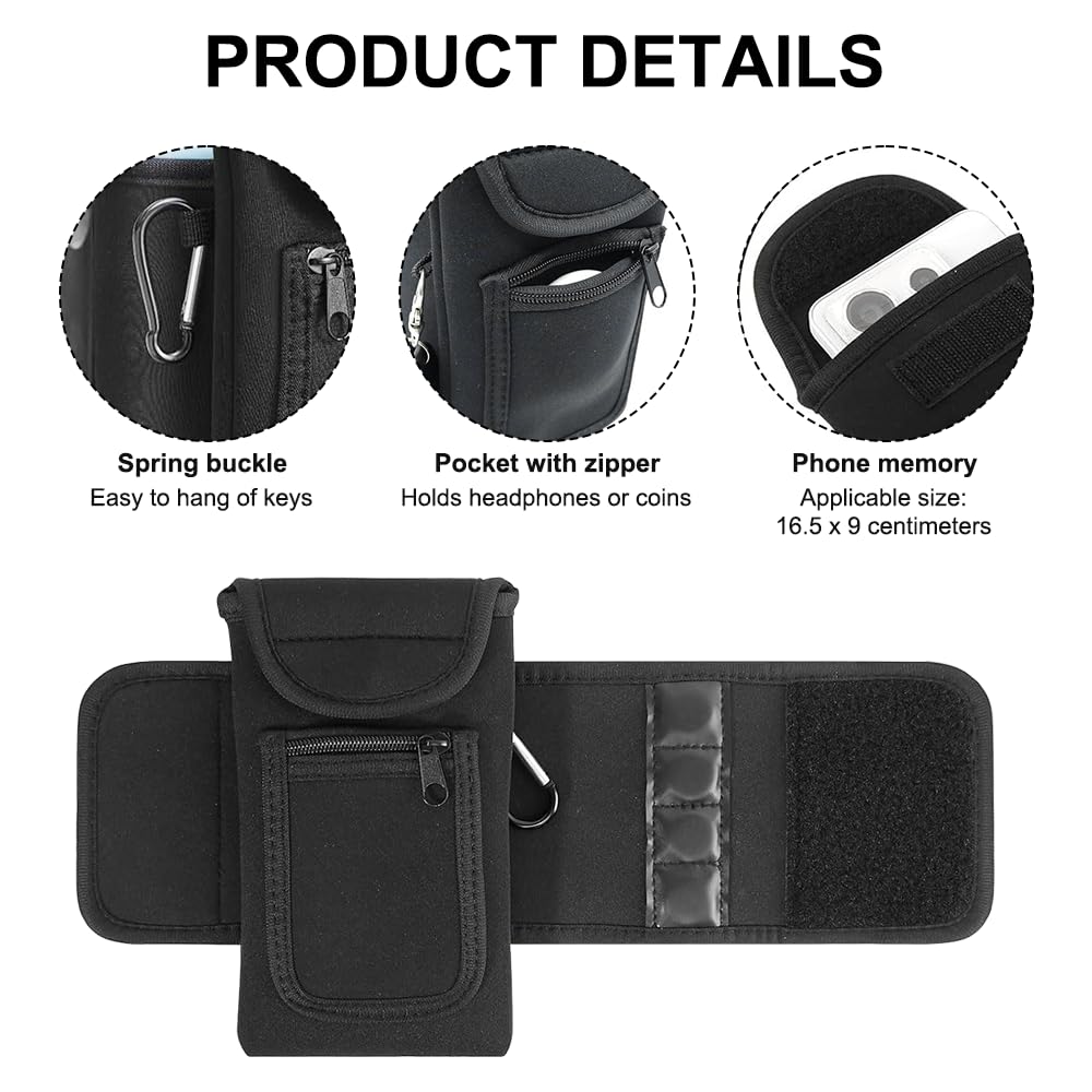 Bolsa Magnética Gym para Botellas, Soporte Móvil para Gimnasio y Exterior, Negro