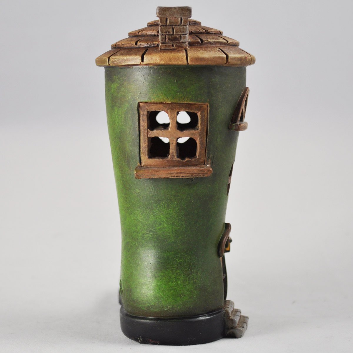 Prezents.com Fairy Garden UK Wellington Boot House Mystical Garden Indoor Elf Pixie Home H12cm, Green - Image 4