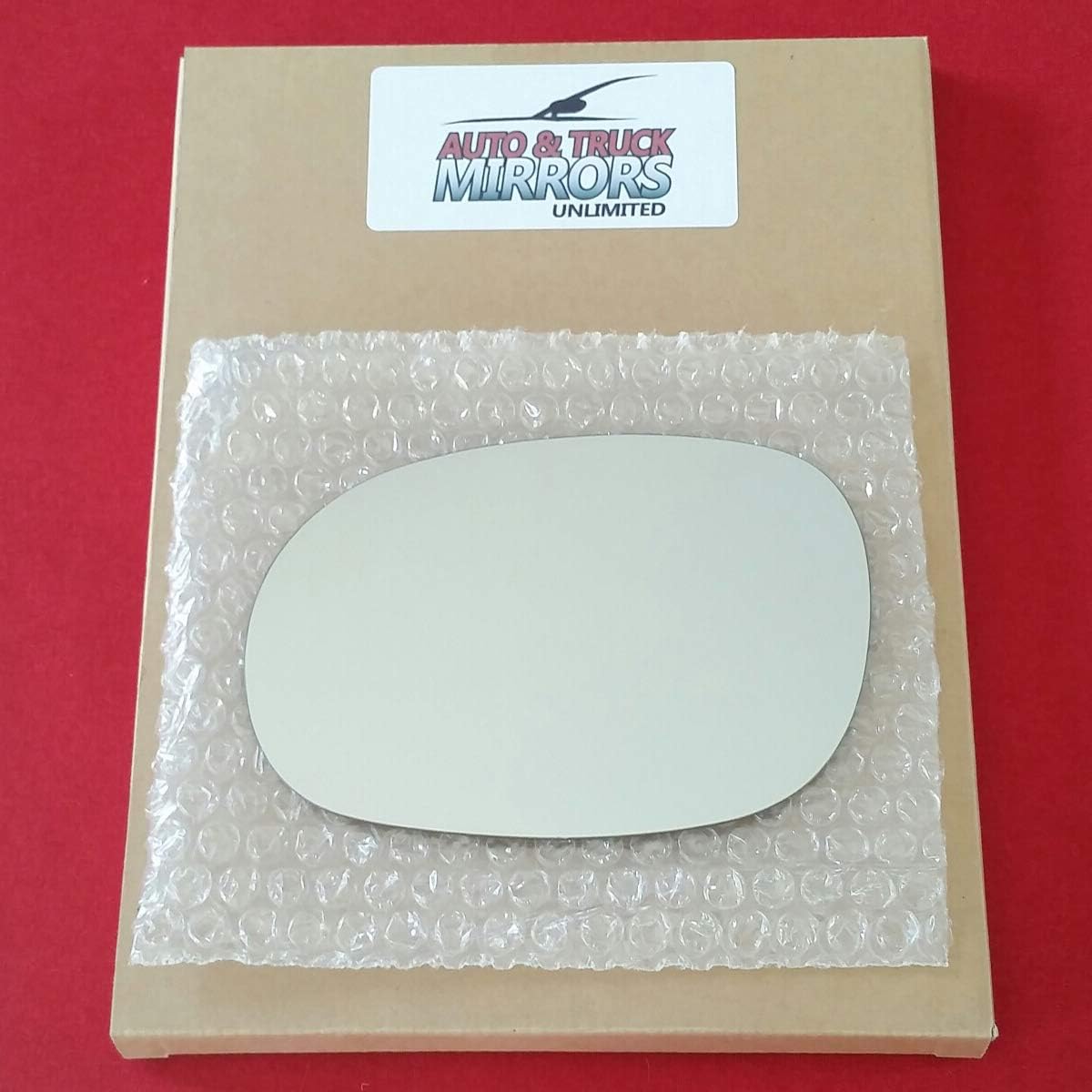 Mirror Glass + Full Size Adhesive Pad for 1999-2004 Chrysler 300M Driver Side Replacement (2000 2001 2002 2003 99 00 01 02 03 04)