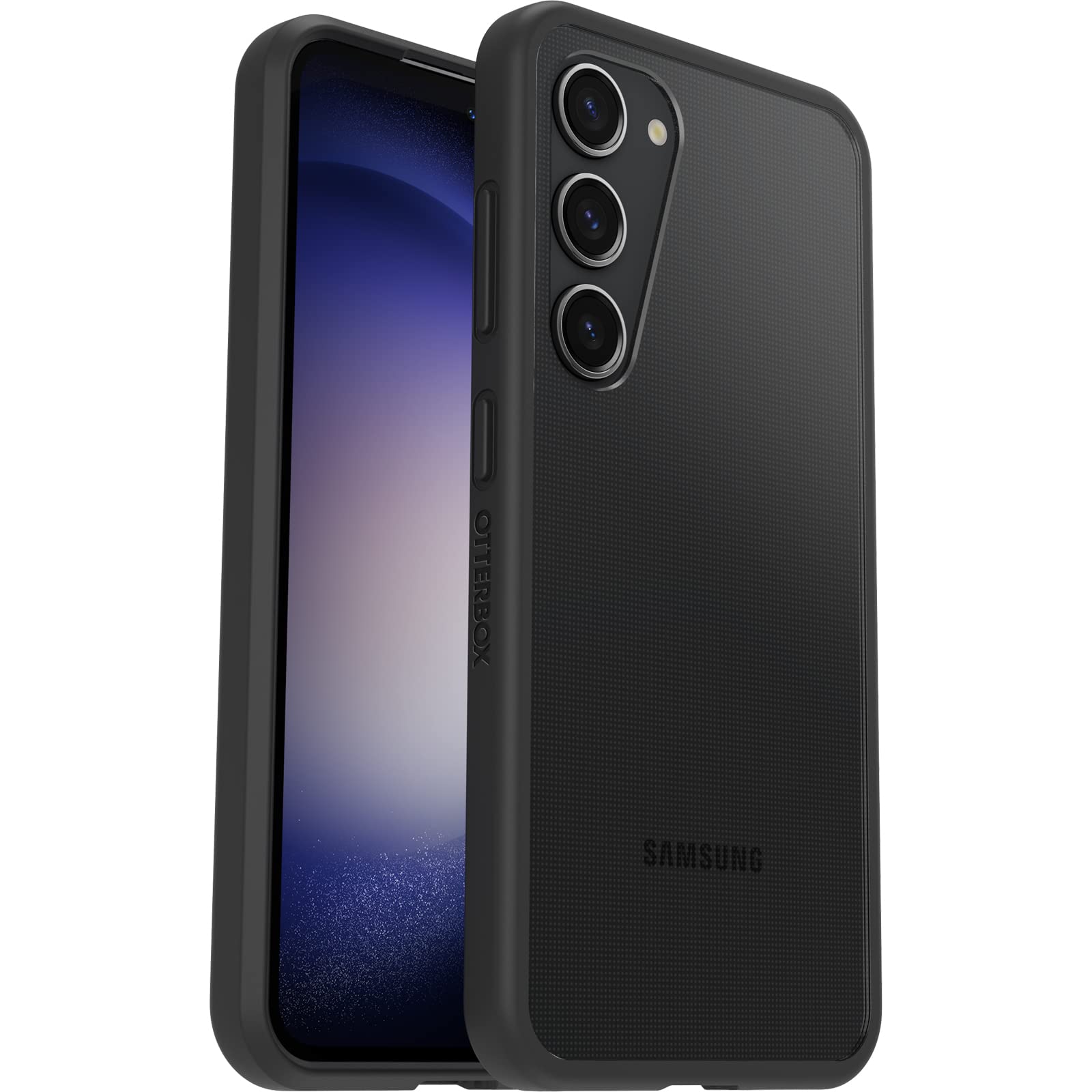 OtterBox Prefix Series - Carcasa para Galaxy S23, Color Negro y Transparente